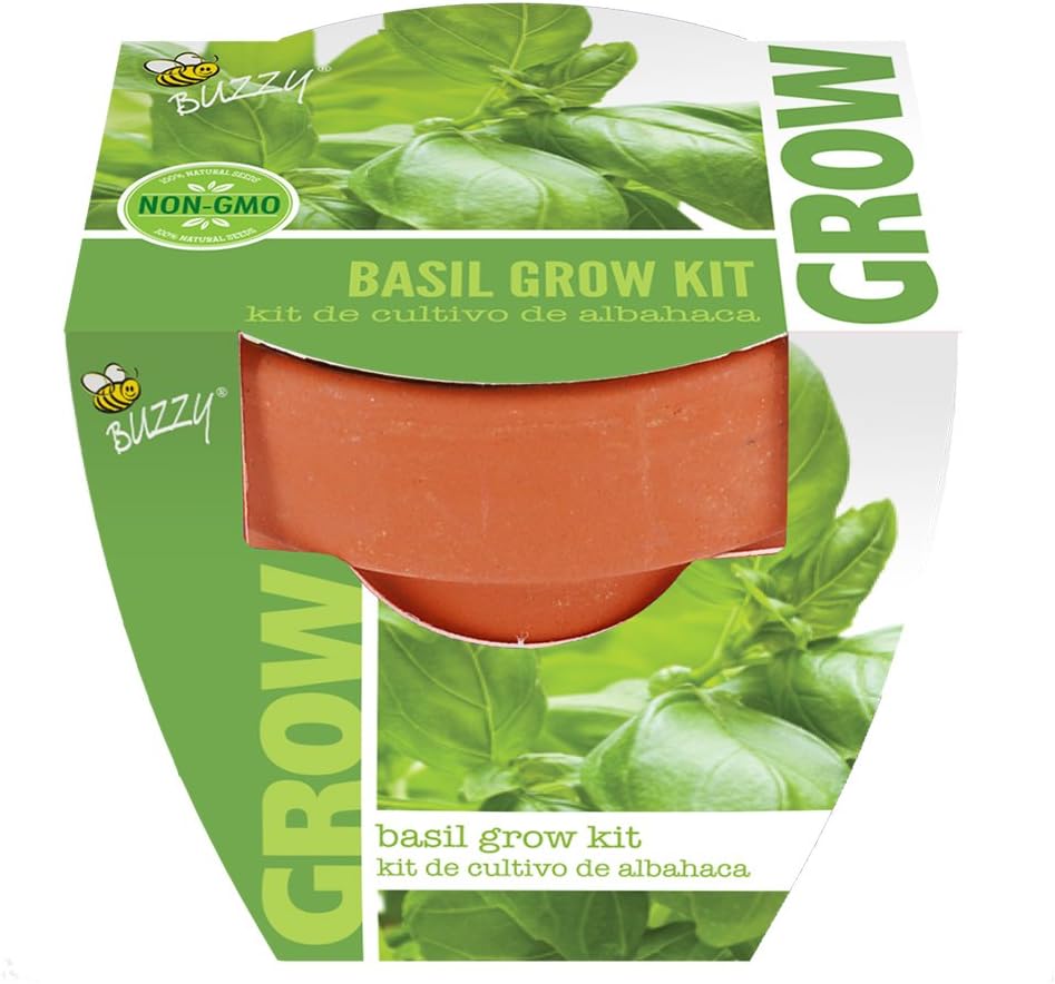 Buzzy 95517 Basil Grow Pot, Mini, Terra Cotta