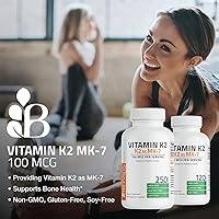 Vista 3 de Bronson Vitamina K2 como MK-7 Menaquinona 100 mcg sin OGM, 120 cápsulas