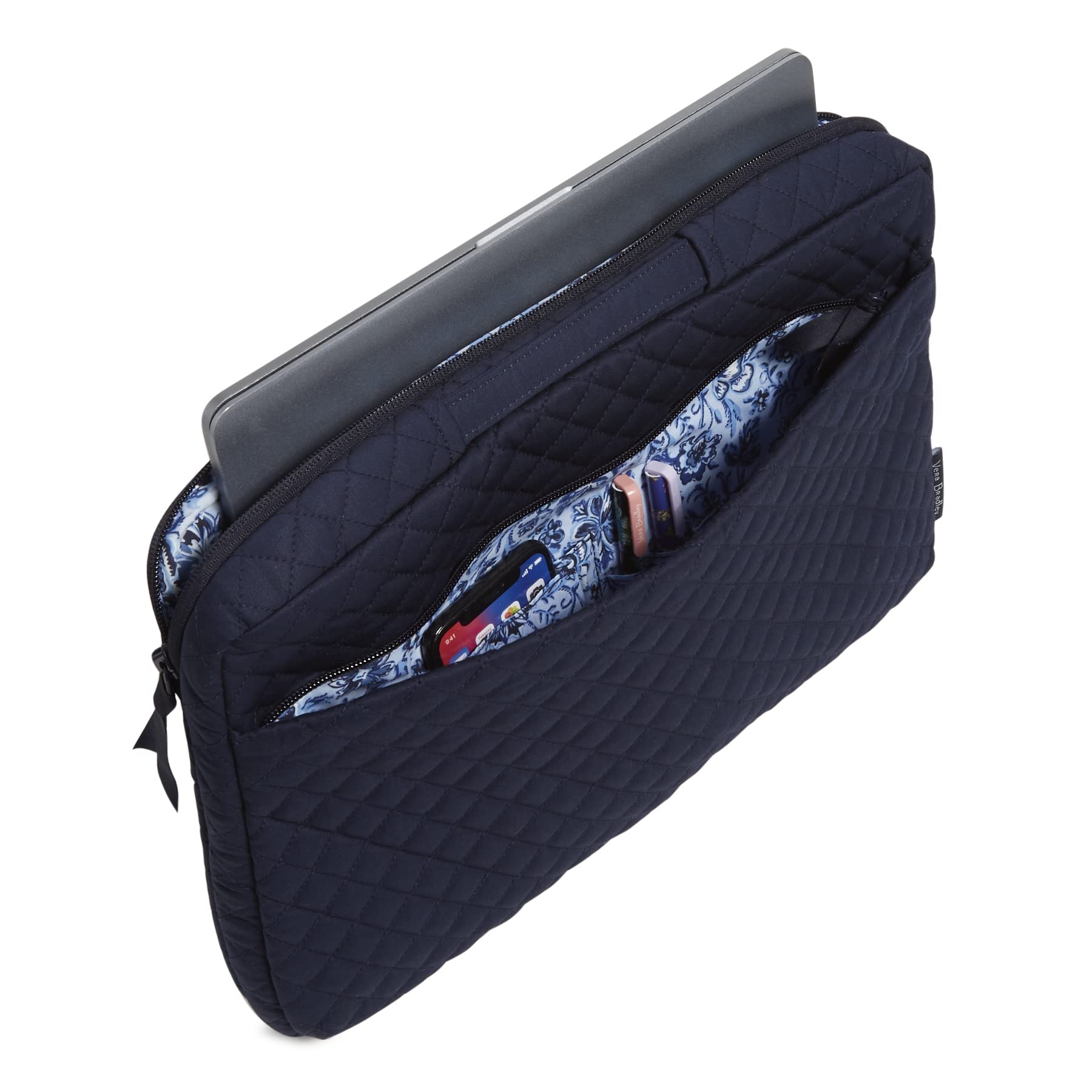 Vera Bradley Women's Cotton Laptop Organizer, True Navy, One Size