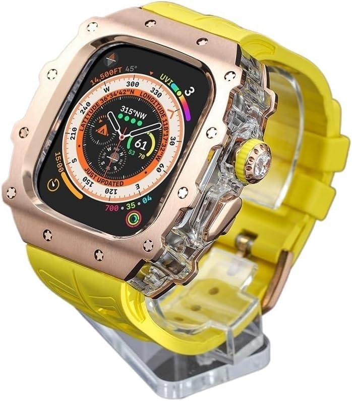 Bracelet Apple Watch robuste en acier pour le sport et le quotidien 45mm