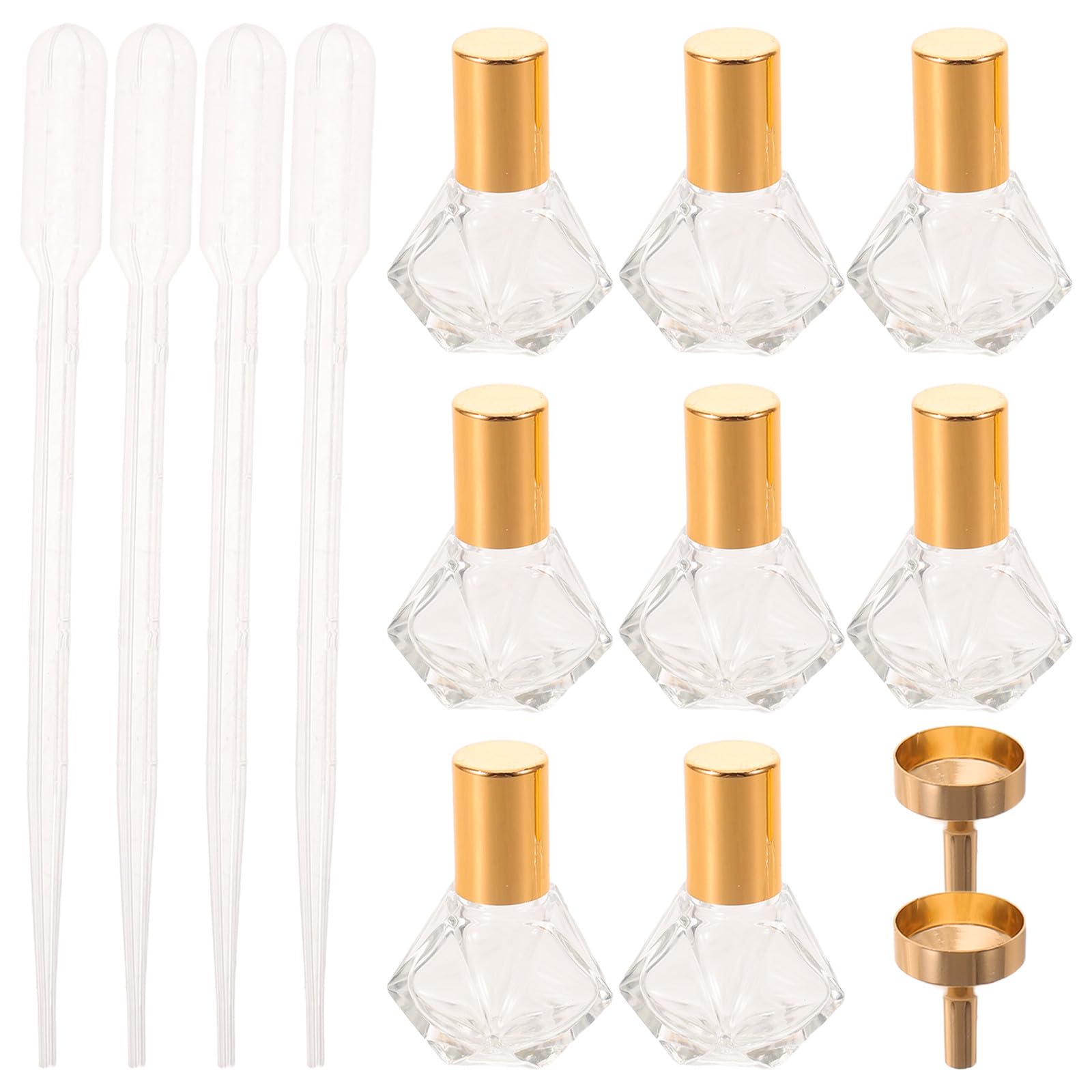 36 leere Roll-on-Fläschchen für ätherische Öle, 8 ml (0,27 oz) nachfüllbare Parfümfläschchen, inklusive 2 Trichtern und 4 Pipetten, auslaufsicher