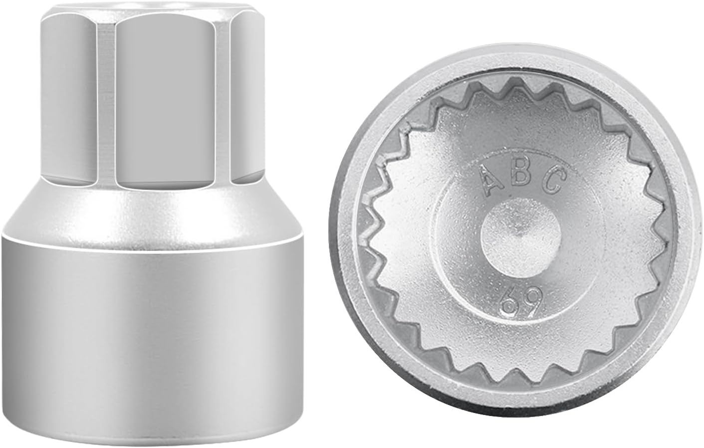 ABC-69 - Wheel Locking Nut Key for Porsche VW Toureg Panamera/Cayenne/Macan/Cayman/SUV, Wheel Lock Nut Scoket Adapter, Wheel Anti-Theft Lug Nut Removal Tool, Anti-Theft Screw Remover