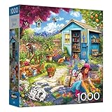 RoseArt - Hobby Haven - Couple in The Garden - 1000 Piece Jigsaw Puzzle for Adults