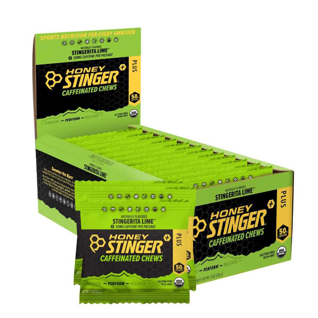Honey Stinger Caffeinated Energy Chews - 12-Pack Stingerita Lime, One Size