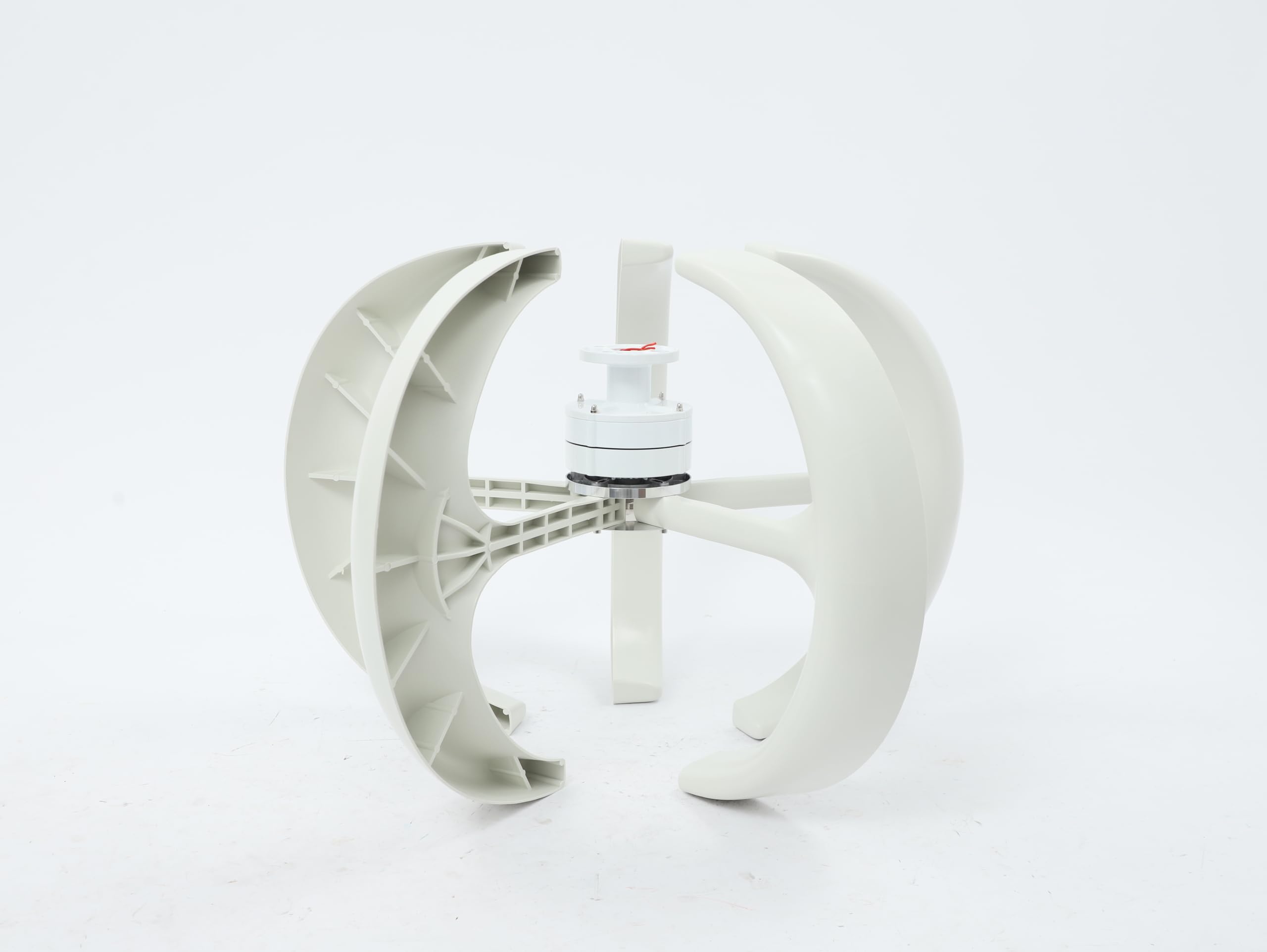 600W Lantern Windgenerator, 12V Vertikalachse Windrad zur Stromerzeugung, Windkraftanlage mit 5-Schaufel PMG mit IP67 Controller & Flanschplatte,für Gartenhaus, Camping & Off-Grid