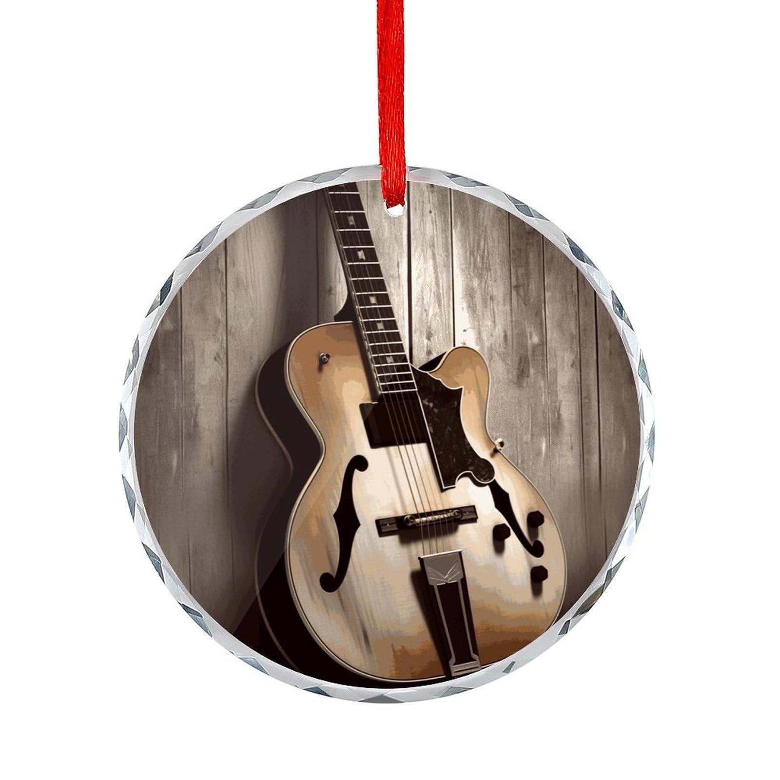 Btcowzrv Style Guitar Pictures Round Ornament Hanging Pendant Decor