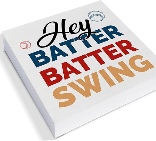 Miniatura 3 de Decoración de béisbol para el hogar, deportes de béisbol, bandeja escalonada, decoración de 3 piezas, caja de madera decorativa, decoración de mesa