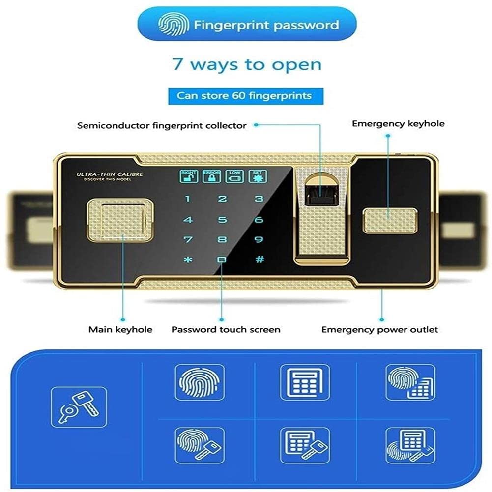 Caja de Seguridad Caja Fuerte ignífuga a Prueba de Agua Cajas Fuertes de Alta Seguridad Caja Fuerte Digital electrónica Caja Fuerte de Acero para el hogar - Caja Fuerte más Grande Que Las estándar F