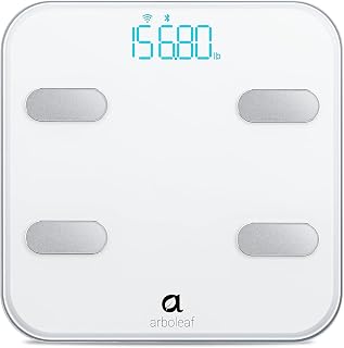 Smart Scale for Body Weight Bathroom Scale Digital Scale Body Weight and Fat, Wi-Fi Bluetooth, Smartphone APP, 14 Body Metrics, Wireless Cloud-Storage, Unlimited Data and Users, BMI, BMR