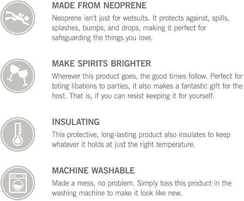 Miniatura 5 de BUILT Paquete de seis bolsas de neopreno aisladas de agarre suave para botellas de cerveza color negro 6P-BLK