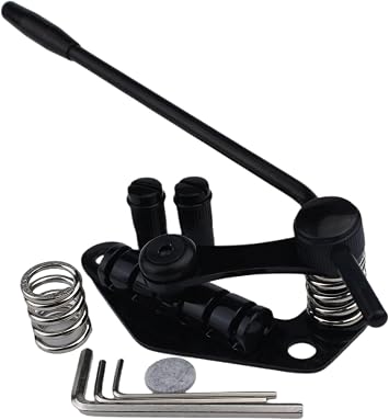 Guyker Tune-O-Matic Electric Guitar Bridge Stop Bar Tailpiece Tremolo TM85 and GM005 Roller Saddle Bridge Compatible with LP SG Guitars, Black