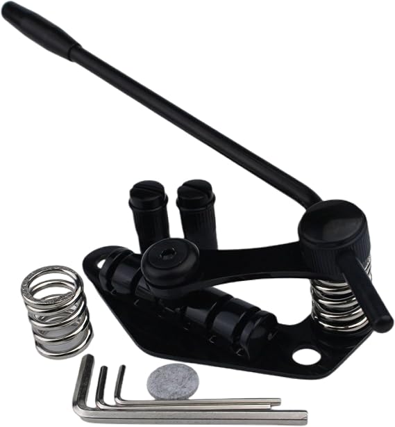 Guyker Tune-O-Matic Electric Guitar Bridge Stop Bar Tailpiece Tremolo TM85 and GM005 Roller Saddle Bridge Compatible with LP SG Guitars, Black