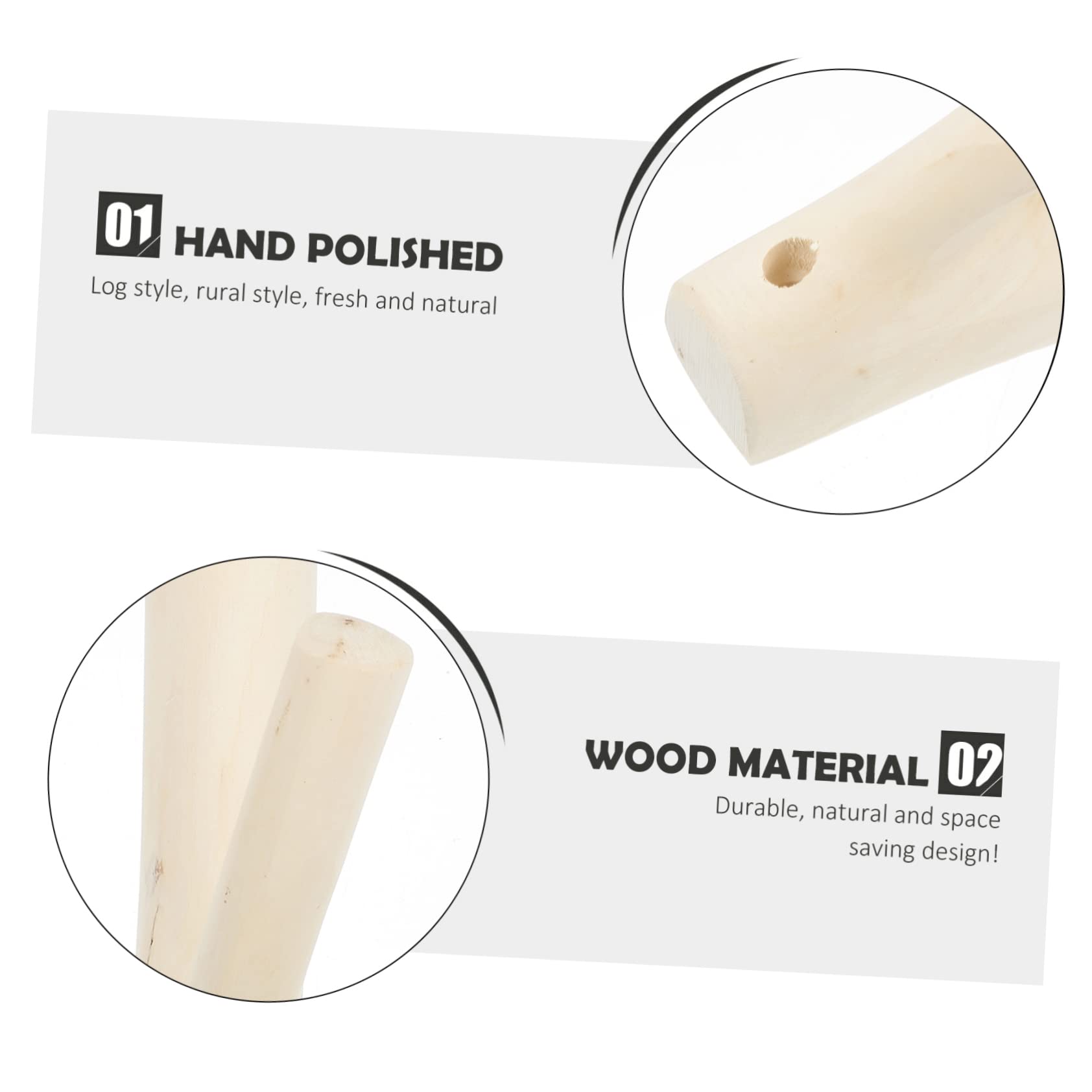 ABOOFAN Gancho de Pared Decorativo de Madera Forma de Rama de Árbol, 6 Piezas, Diseño Natural y Creativo para Decorar y Ahorrar Espacio Hogar
