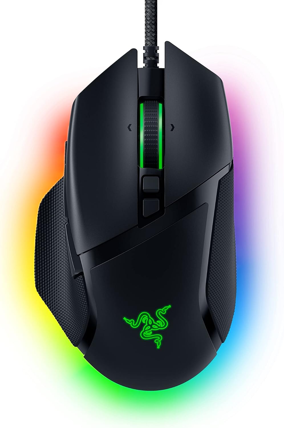 Basilisk V3 Customizable RGB Wired Ergonomic Gaming Mouse, Black | Fastest Gaming Mouse Switch, Chroma RGB Lighting, 26K DPI Optical Sensor, 11 Programmable Buttons, HyperScroll Tilt Wheel