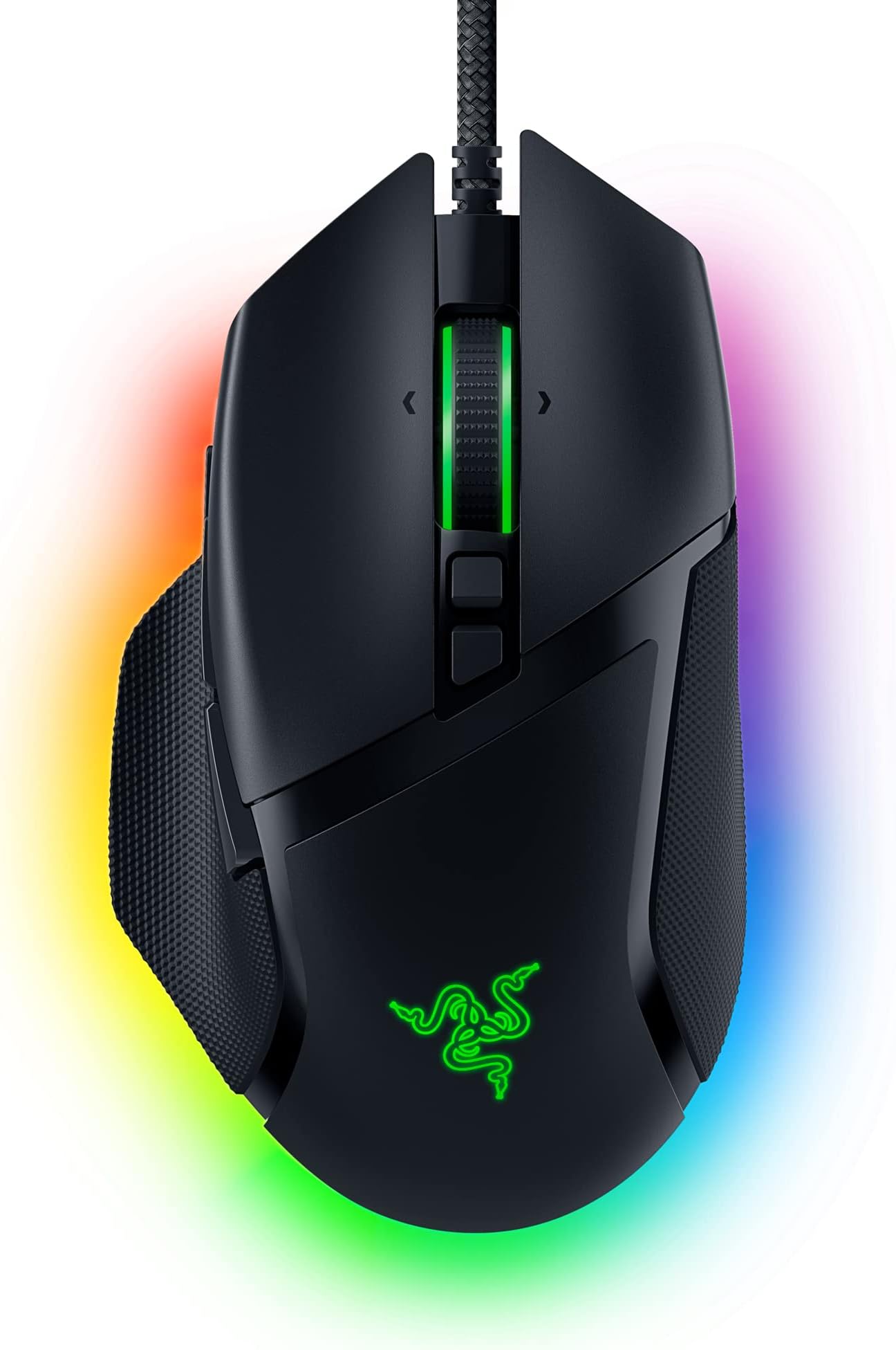 Basilisk V3 Customizable Ergonomic Gaming Mouse: Fastest Gaming Mouse Switch - Chroma RGB Lighting - 26K DPI Optical Sensor - 11 Programmable Buttons - HyperScroll Tilt Wheel - Classic Black