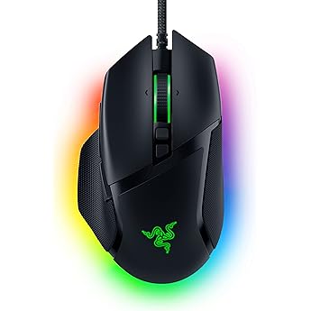 Razer Basilisk V3 Customizable Ergonomic Gaming Mouse Fastest Switch Chroma RGB Lighting Optical 26K DPI Sensor HyperScroll Tilt Wheel Classic Black