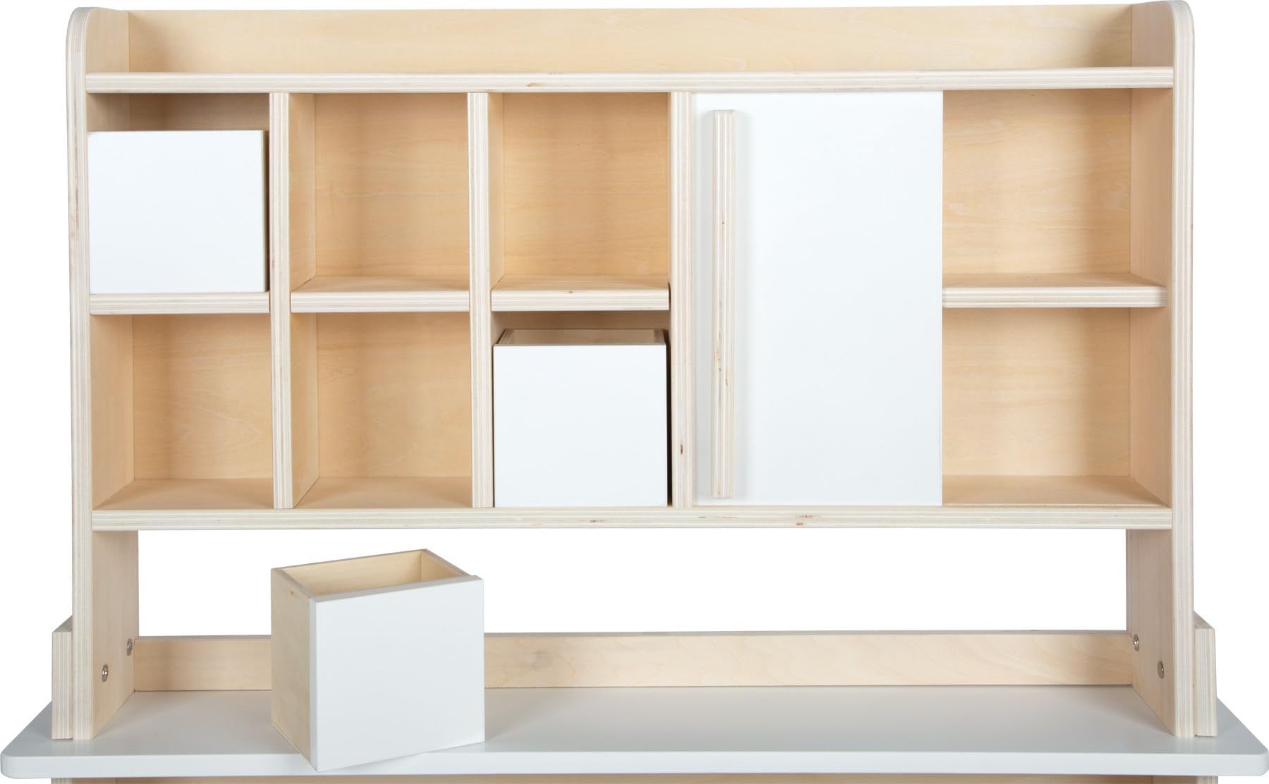 small foot Negozio in Legno, Negozio Classico con 3 cassetti e Porta Scorrevole, Gioco di Ruolo Creativo per Bambini dai 3 Anni, 12683