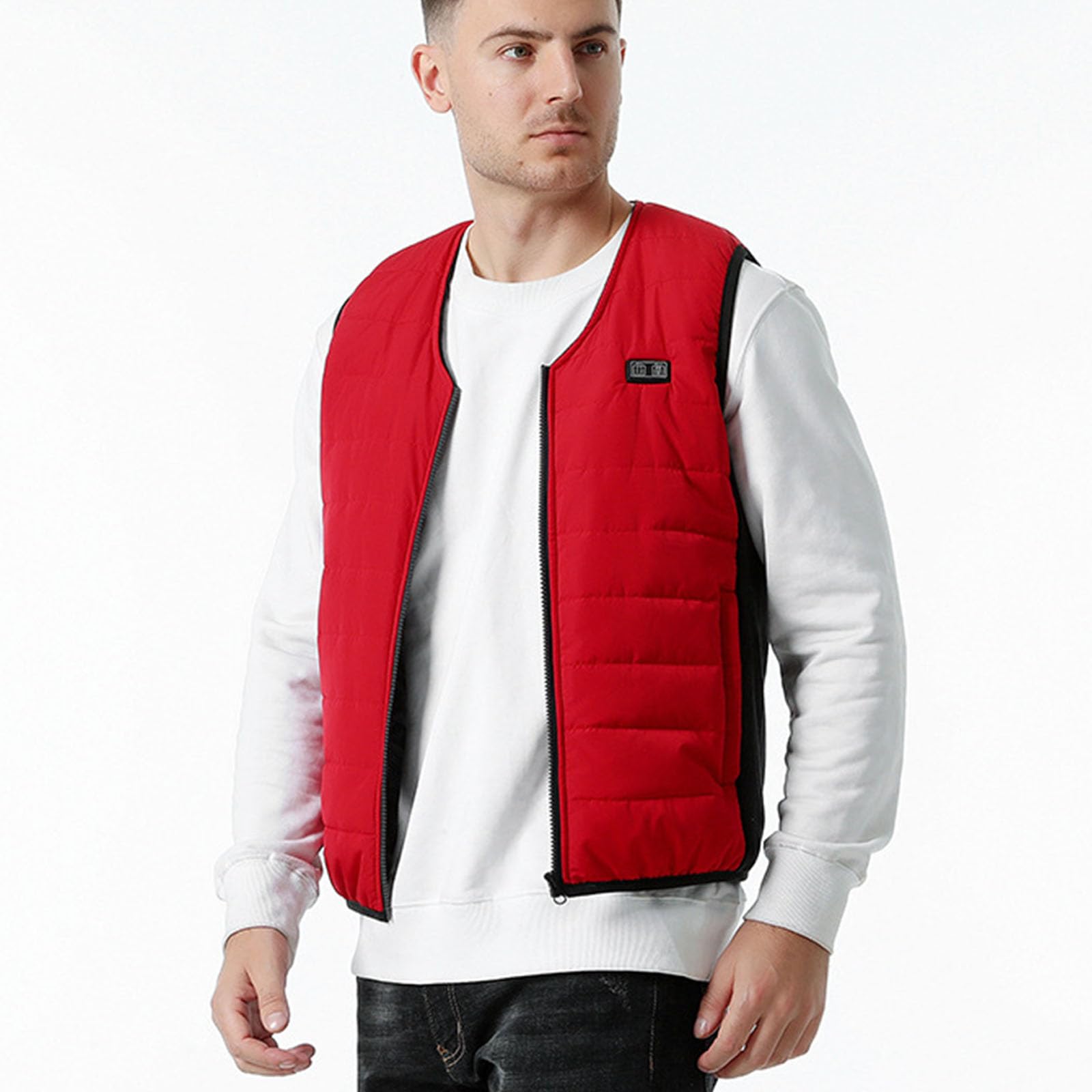 Greabuy Gilet riscaldato ricaricabile da donna, regolabile, 3 colori, design leggero, antivento, per attività quotidiane, gilet riscaldato tramite USB per le donne
