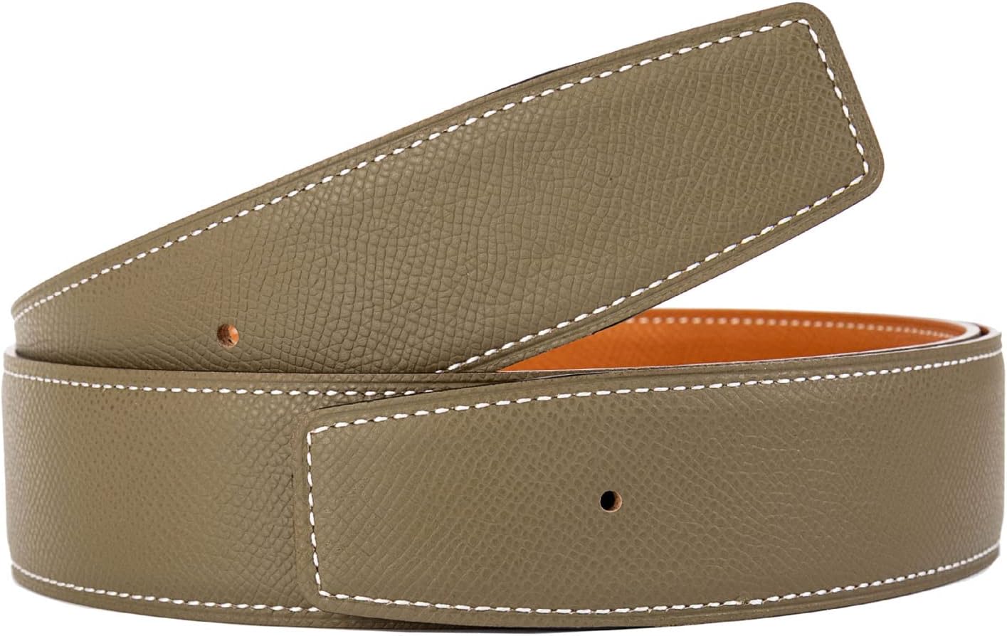 Men's Reversible Belt Cowhide Genuine Leather Replacement Belt Strap Width 34MM