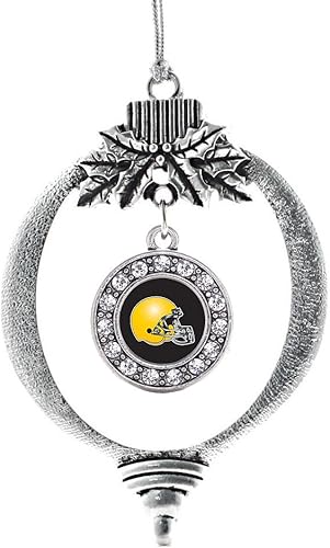 Miniatura 198 de Inspired Silver - My Vintage Initials - Adorno con dije de letra V - Adornos navideños de círculo plateado con joyas de circonita cúbica