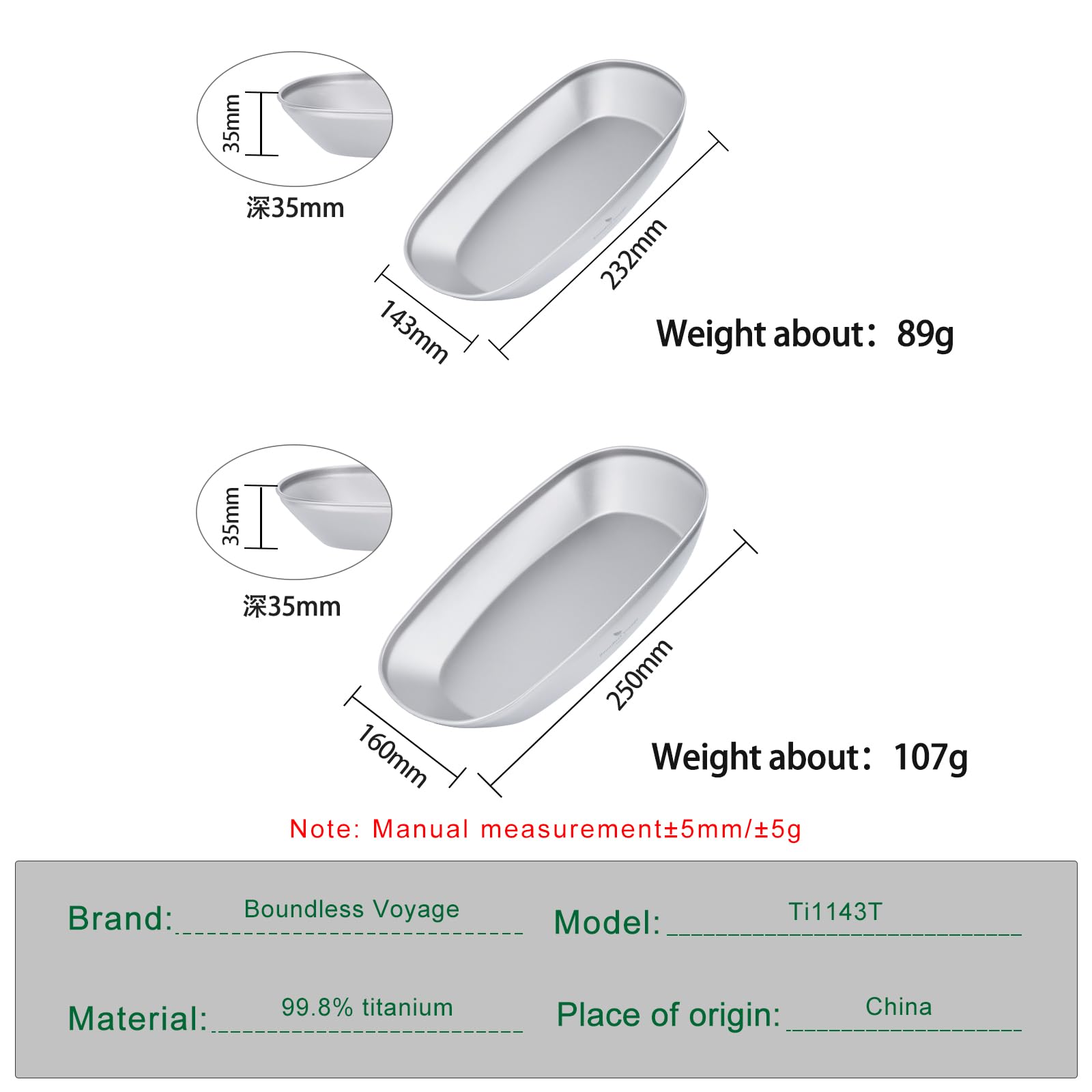 iBasingo 9.84/9.13 in Titanium Dinner Plates Set Lightweight Portable Camping Metal Service Dishes Outdoor indoor Single-layer Durable Bread Dessert Vegetables Fruit Chips Kitchen Tableware Ti1143T