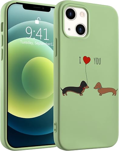 Idocolors Couple Dog Phone Case for iPhone 15 Pro Max,Animal