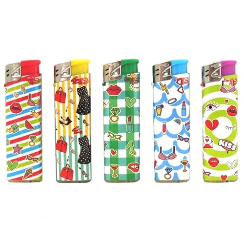 Accendini Scatto Ricaricabili MAXI GIRL David Ross Elettronici Piezo - Box da 50