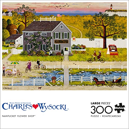Buffalo Games - Charles Wysocki - Nantucket Flower Shop - 300 Large Piece Jigsaw Puzzle #TOP1