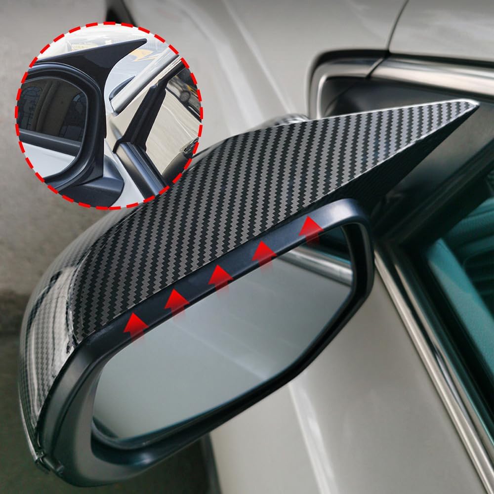 Side Mirror Covers for Kia Stinger 2018 2019 2020 2021 2022 2023 2024 Accessories Accessories Ox Horn Side Mirror Cover Side Door Rearview Mirror Cover Exterior Decoration(Carbon Fiber)