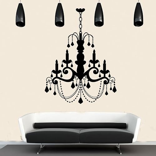 Miniatura 2 de Candelabro adhesivo de pared para sala de estar, TV, sofá, dormitorio, decoración de habitación, adhesivo de pared extraíble para el hogar, 17.3 in