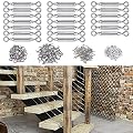 Muzata 20 Pack Heavy Duty Stainless Steel Cable Railing Kits For Wood Posts, DIY Balustrade Kit with Jaw Swage Fork Turnbuckle