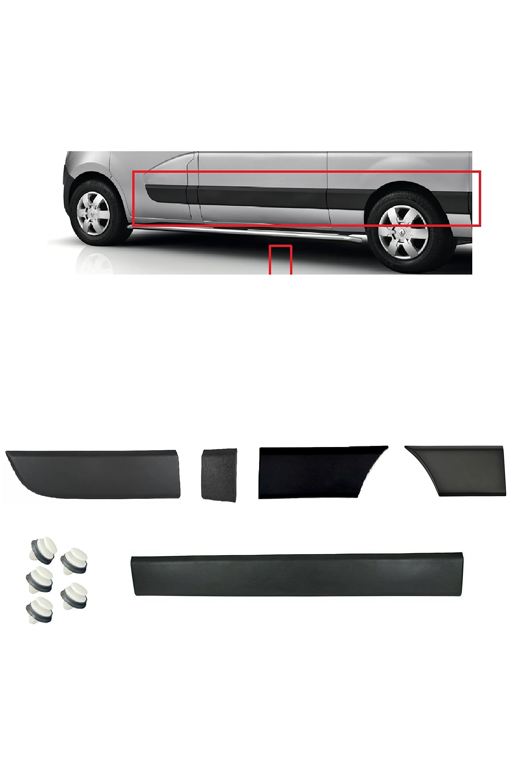 ENVA Bande De Moulage Latérale Pour Panneau Avant Et Feu De