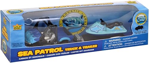 Miniatura 2 de Wild Republic Camión acuático con remolque, regalos para niños, juguete de juego imaginativo, 5 pulgadas