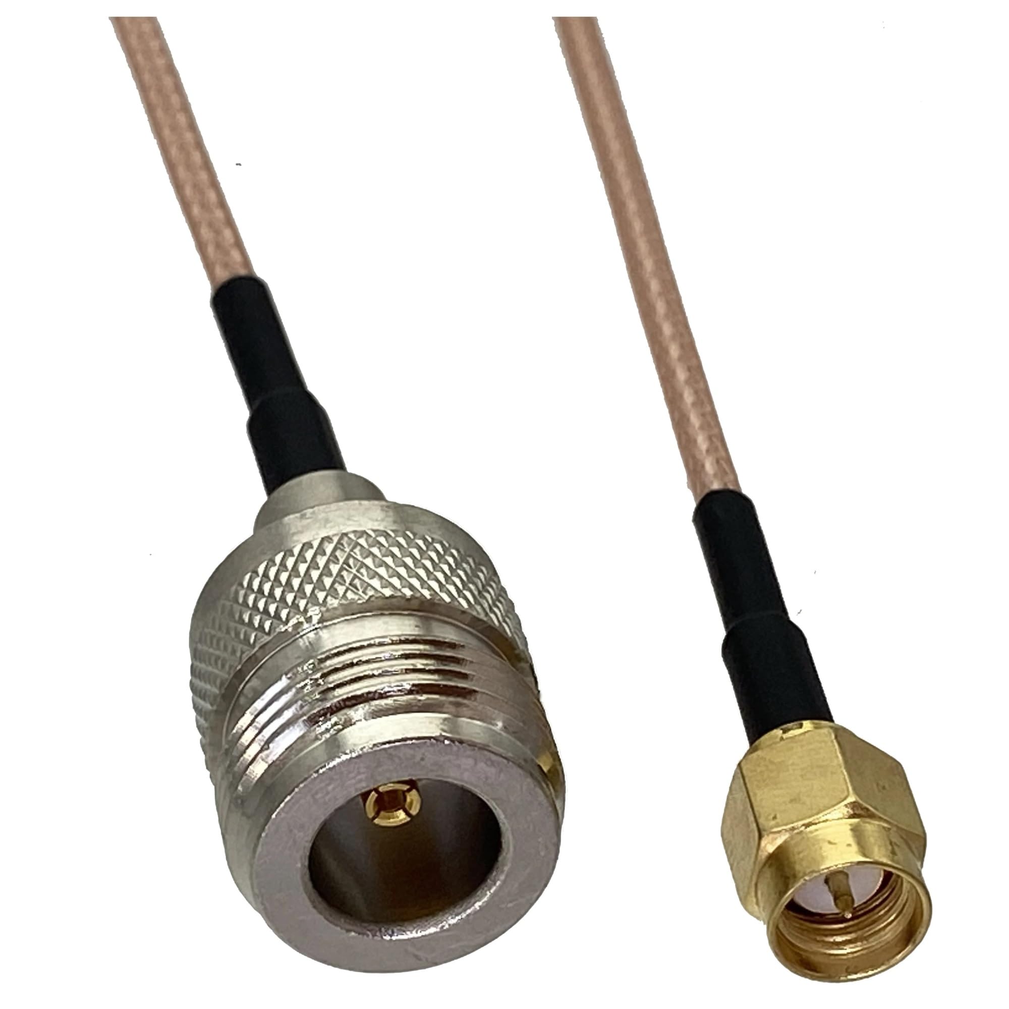HFHYDZSW RG316 N Female Jack to SMA Male p/Lug Connector Crimp Coaxial Jumper Pigtail Wire Terminal 4inch~5M New(20inch (50CM))