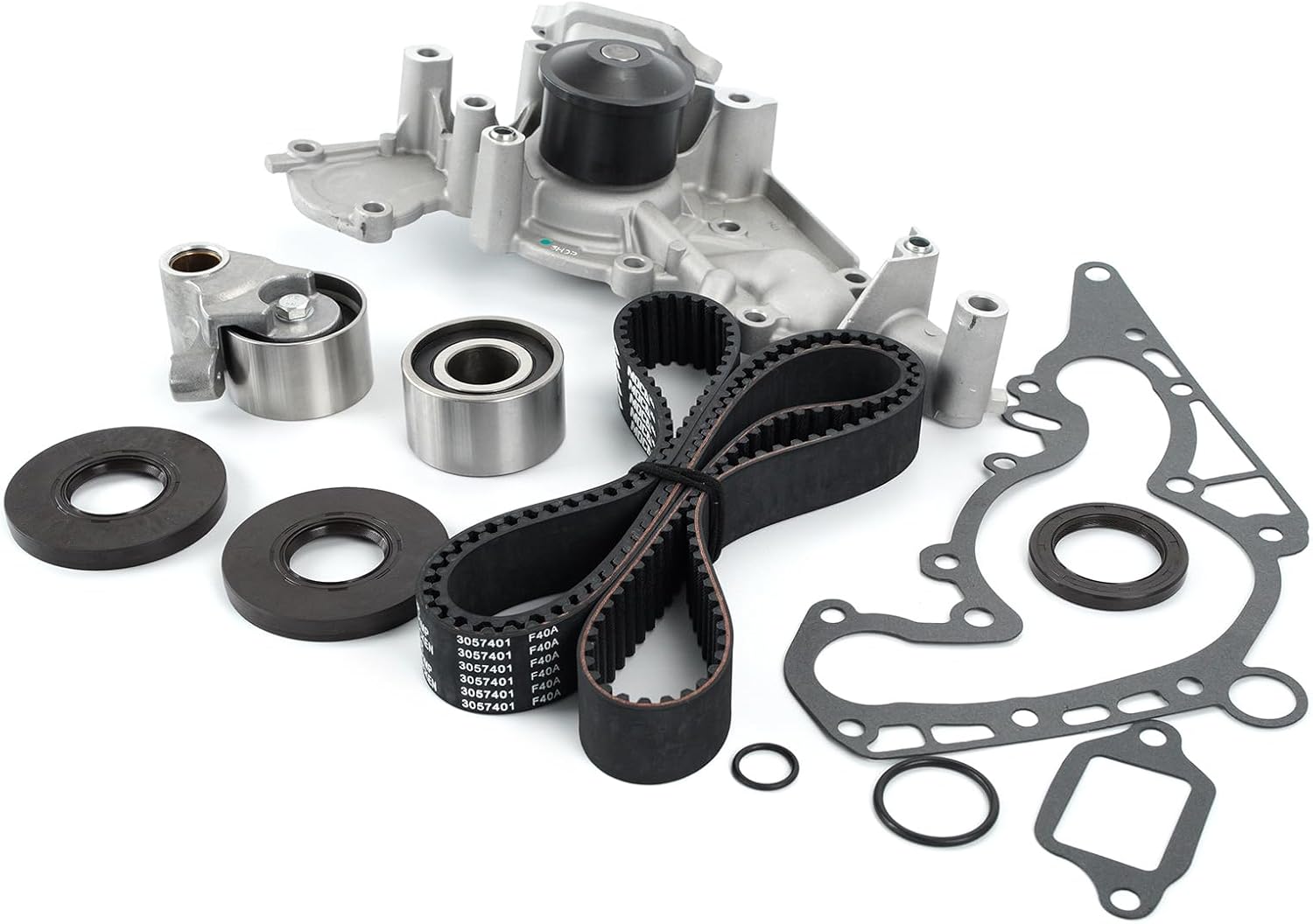 MPLUS TCK298 Timing Belt Kit W/Water Pump Compatible with 98-00 for Lexus LS400 SC400 GS400, 98-07 for Lexus LX470, 00-07 for Toyota Sequoia Tundra 4runner, 98-07 for Toyota Landcruiser 4.0L 4.7L