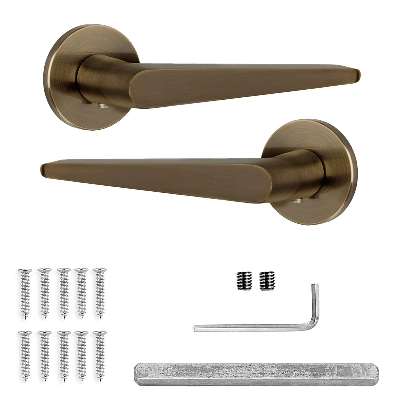 Decoranddecor Luxe Antique Brass Door HandlesInternal Door Handles For Wooden DoorsInterior Door HandlesTerra Range from B&Q