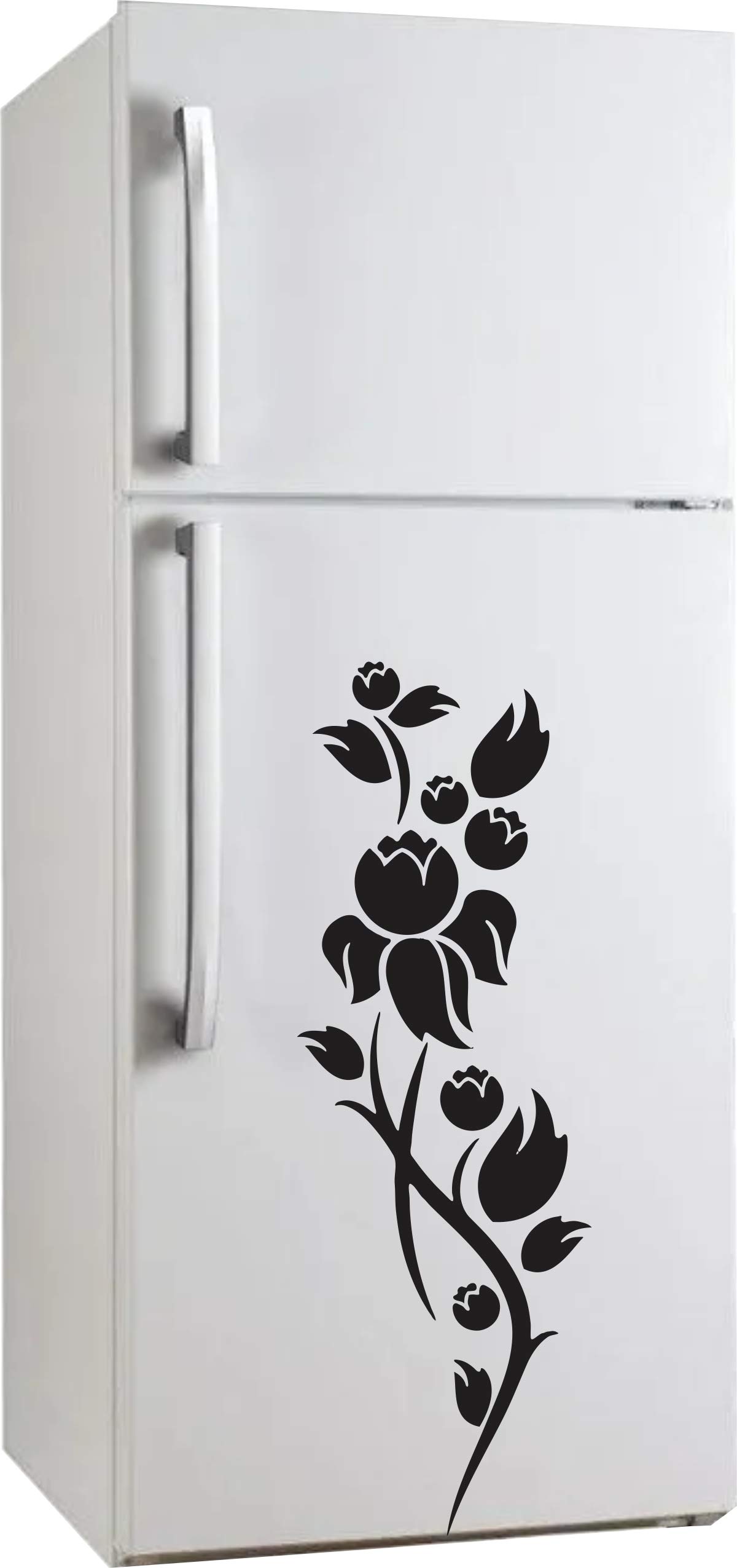 Decor Villa Cute Flowers Fridge Sticker & Wall Sticker (PVC Vinyl,Size- 30 cm x 88 cm)