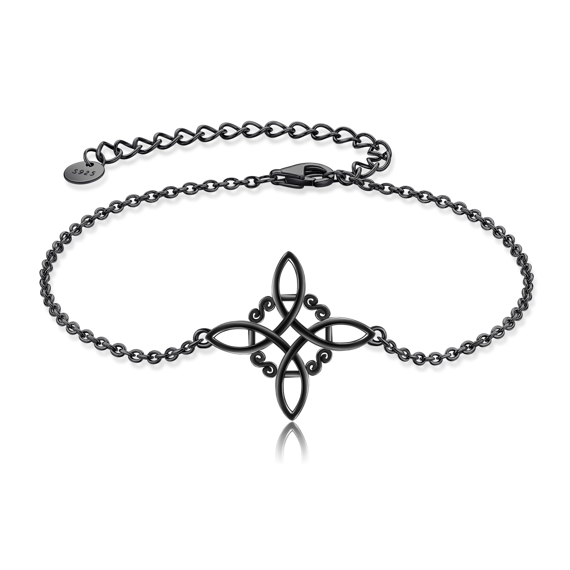 Uomo 925 Argento Sterling 39mm Croce Celtica Collana Acquamarina Marzo