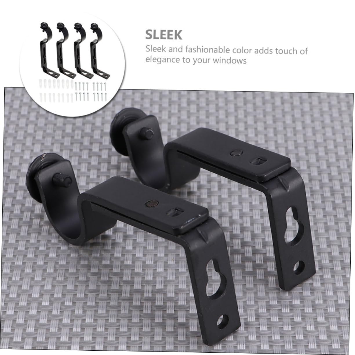Alipis 16ensembles Supports De Tringle à Rideaux Réglables De Brackets pour Installation Accessoires pour Rideaux Chambre Salon Cuisine Et Bureau