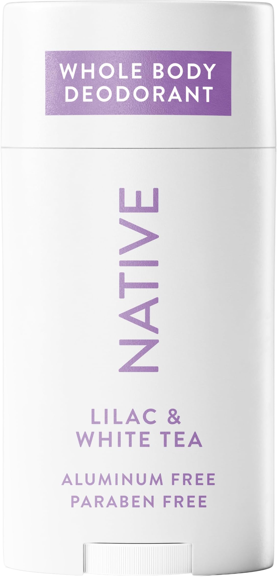 Native Whole Body Deodorant, Lilac & White Tea Scent, 72 Hour Odor Protection for Pits, Privates & More, Aluminum Free Deodorant for Men & Women with Coconut Oil & Shea Butter, 2.3oz