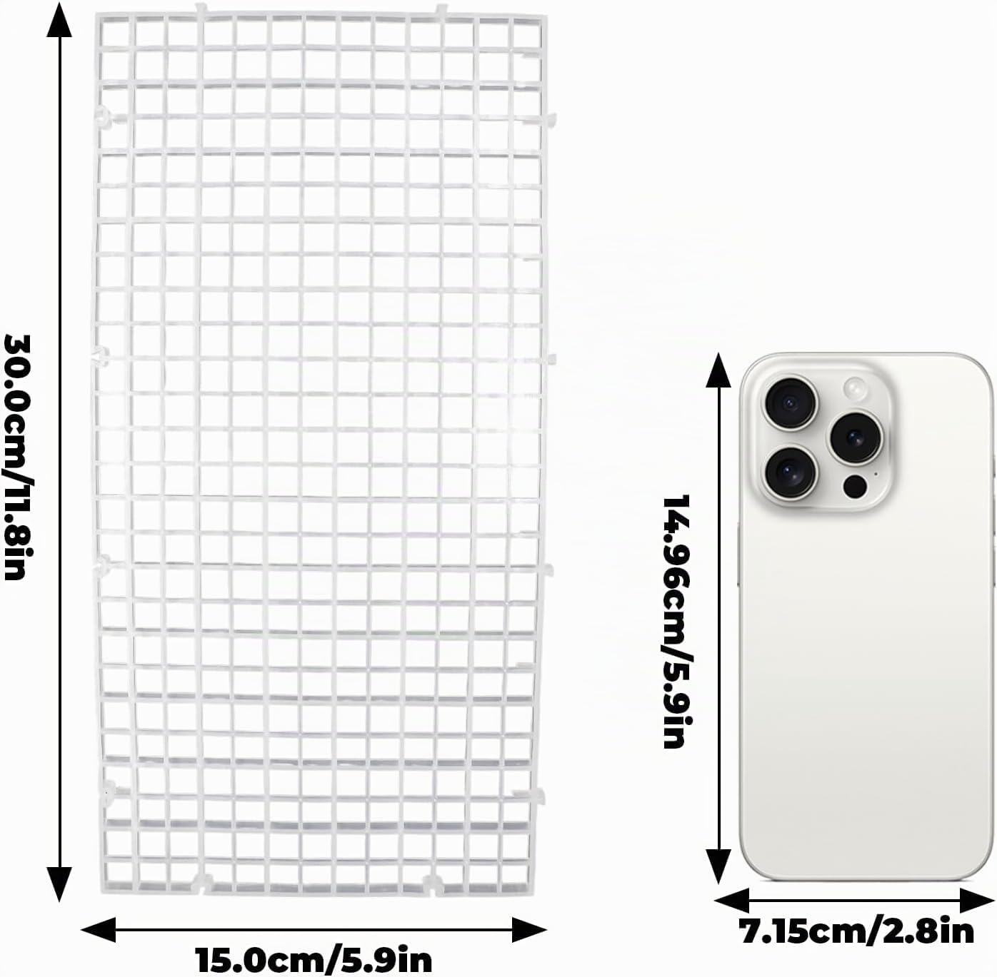 Dnoifne Paquete de 8 cubiertas de acrílico transparente para acuario con clips, tapa ventilada para tanque, panel superior personalizable para configuraciones de criador