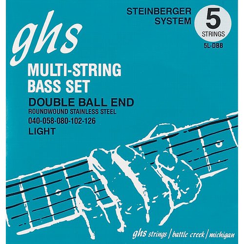 Ghs 5Ldbb 40-126 Light 5-String Bass Double Ball End String Set #TOP17
