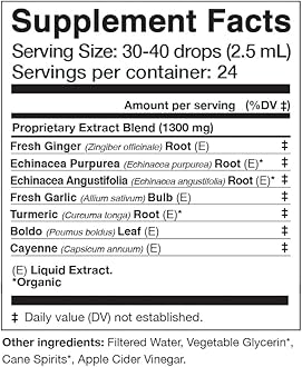 Anima Mundi Apothecary Cold's & Flu Tonic - Immune Support Drops with Echinacea, Garlic, Turmeric Root & Fresh Ginger - Immune System Support Liquid Supplement (2oz / 60ml)