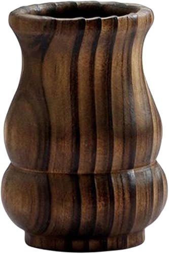 Wooden Vases for Flowers, Wooden Bottle Vase Table Centerpiece Unique Wood
