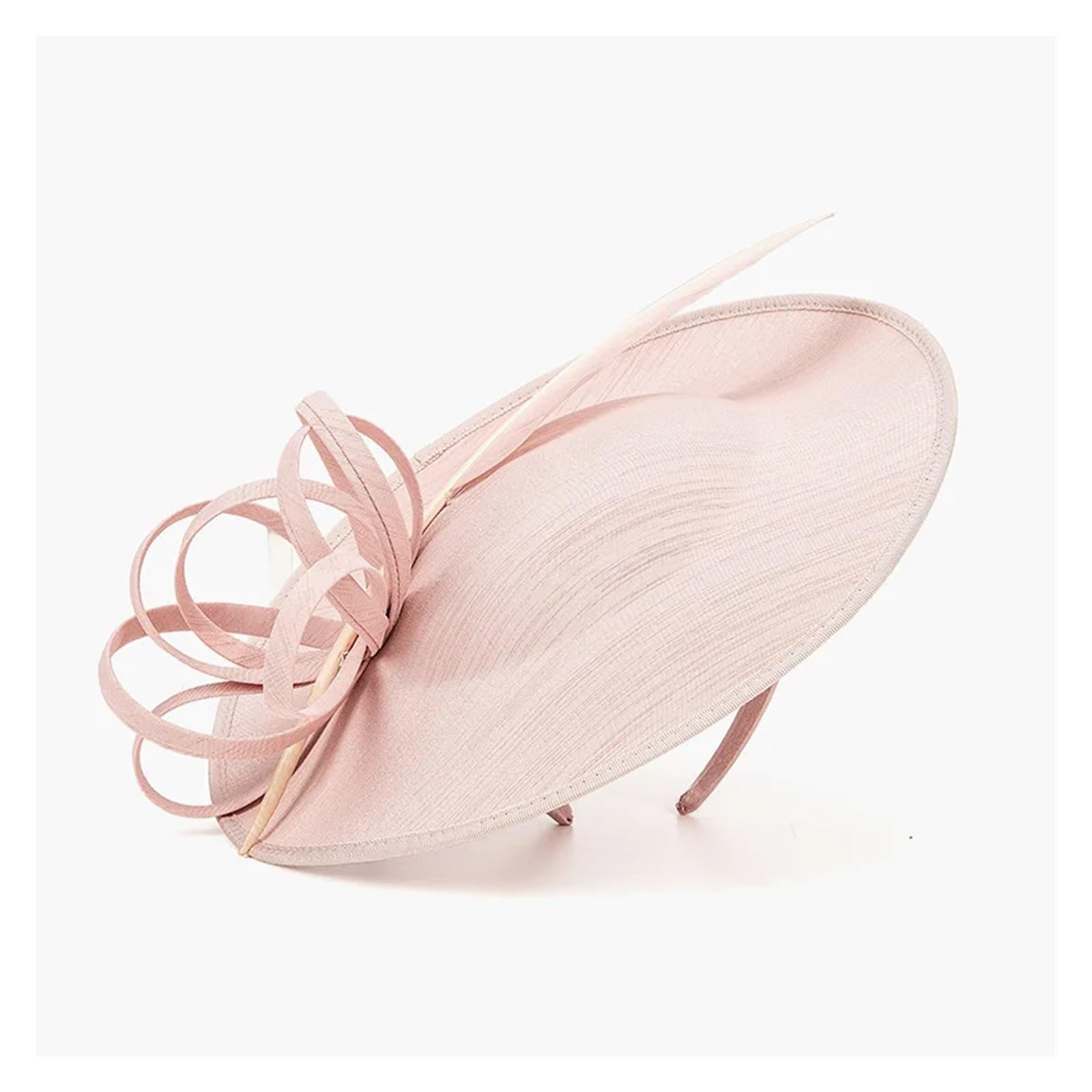 Cappelli Fascinator Matrimonio Donna Fascinator Cappello a Cilindro Fascia Accessori for Capelli Retro Cocktail Tea Party Copricapo Sposa Chapeau Femme(Light Pink)