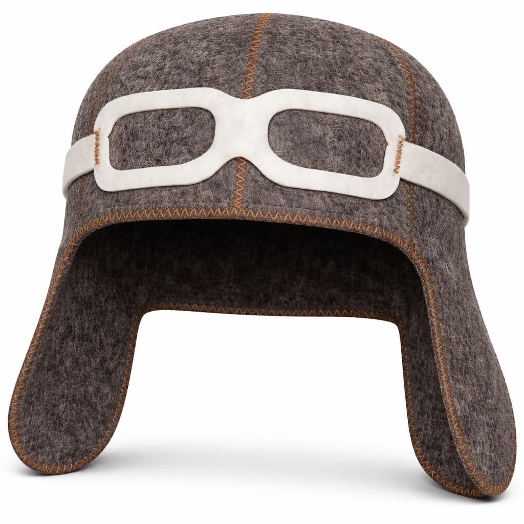 SHSH trade group Wool Sauna Hat Embroidered Pilot Sauna Hat Finnish - Ukraine Sauna Hat Wool - Russian Banya Hat for Men Sauna Hat for Men Sauna Hats Russian Gray