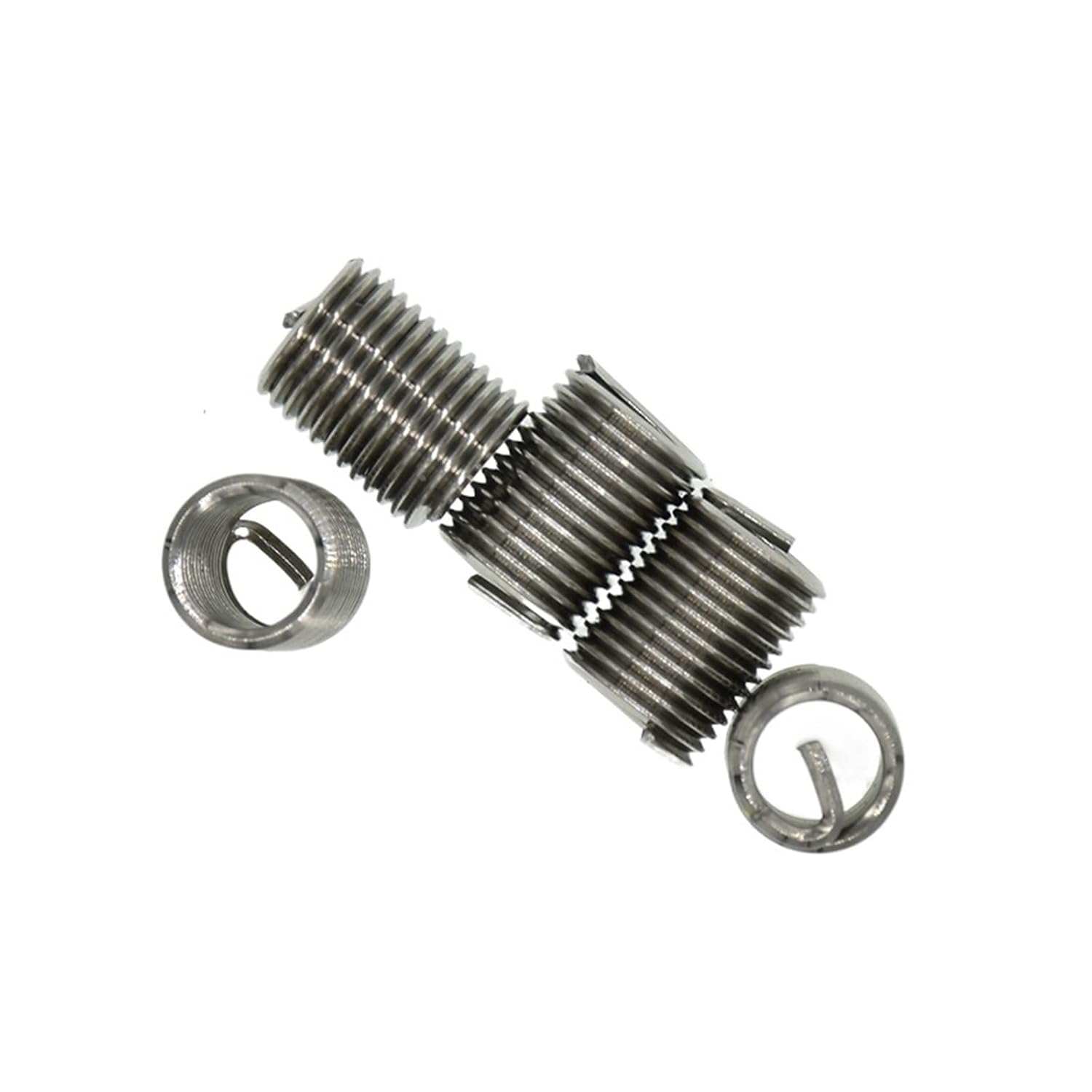 50PCS M8*1.25 * 2.5D Screw Thread Insert Stainless Steel Fasteners Repair Tools Kit Coiled Wire Helical Screw Sleeve Set