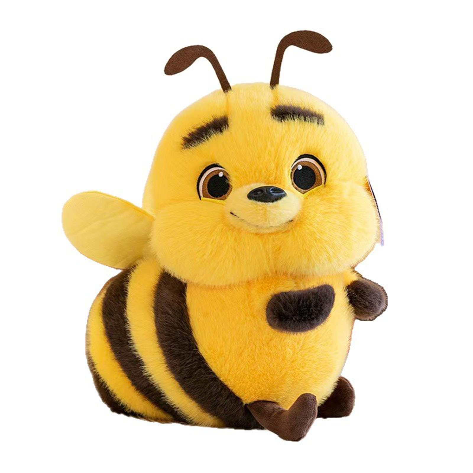 JORCEDI Plush Bee Toy, Cute Companion Doll, Lifelike Large-eyed Bee Soft Toy, Cuddly Pillow, Suitable for Children’s Room Decoration (25cm/33cm/40cm) (Yellow,40cm)