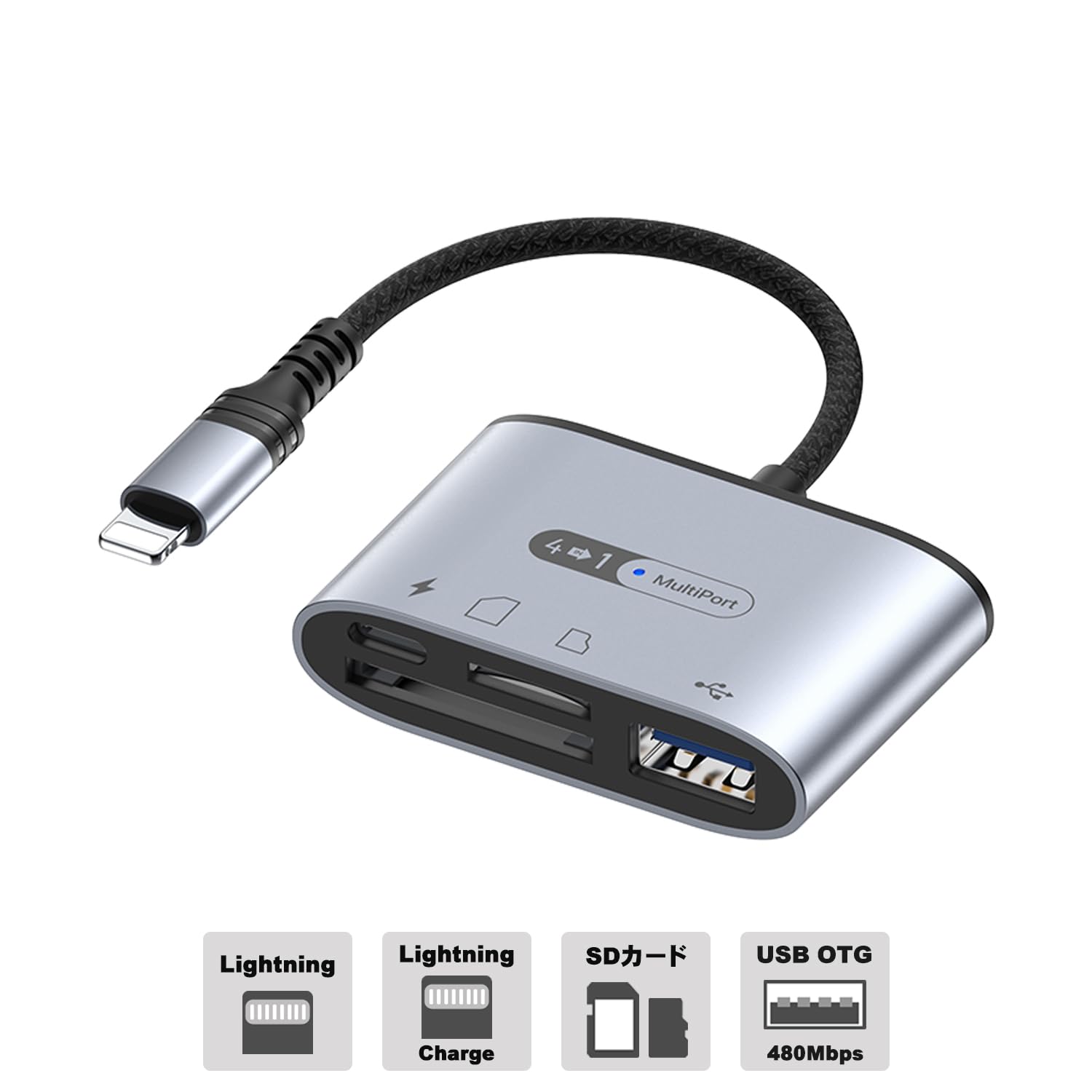 Amazon | ライトニング ミニDock 変換アダプター (micro/SDカード同期