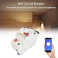 Vista 5 de Interruptor de circuito inteligente, AC220V PA66-DSM Interruptor remoto de la aplicación del teléfono Shell ignífugo (1P 40A)